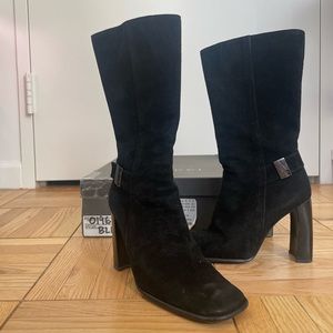 Gucci Black Suede Boots with Heel size 5 - 104 0196 0